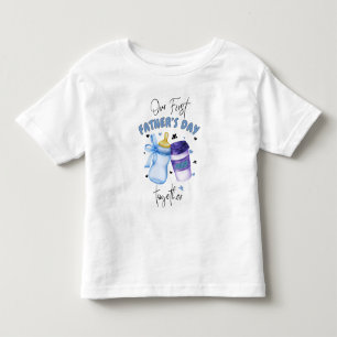Eerste Vaderdag Samen Matching outfit / Blauw Kinder Shirts