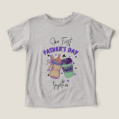 Eerste Vaderdag Samen Matching Outfit/Paarse (Design voorkant)