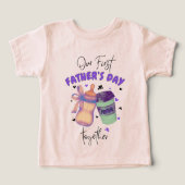 Eerste Vaderdag Samen Matching Outfit/Paarse (Design voorkant)