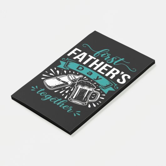Eerste Vaderdag Samen Post-it® Notes (Schuin)