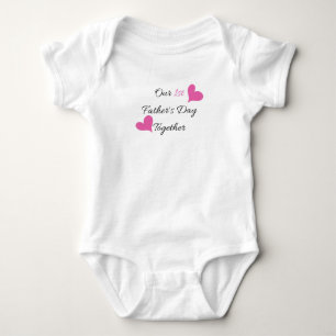 Eerste Vaderdag samen - Roze Romper