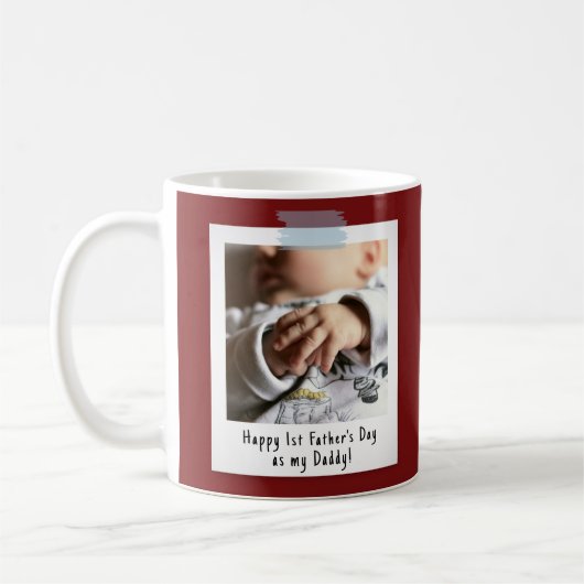 Eerste Vaderdag Snapshot Style Photo Keepomwille Koffiemok (Links)