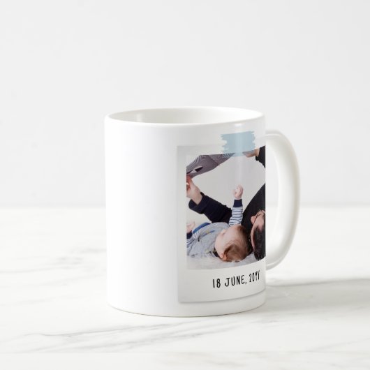Eerste Vaderdag Snapshot Style Photo Keepomwille Koffiemok (Voorkant rechts)