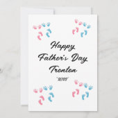 Eerste Vaderdag voor Twins Aankondiging (Achterkant)