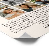 Eerste Vaderdag Waarom we van je houden Fotocollag Poster (Hoek)