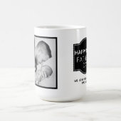 Eerste Vaderdag zwarte en witte foto Koffiemok (Center)