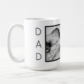 Eerste Vaderdag zwarte en witte foto Koffiemok (Links)