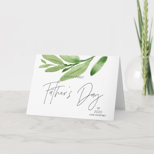 Eerste Vaderdagcadeaus voor nieuwe papa van babybu Kaart (Voorkant)