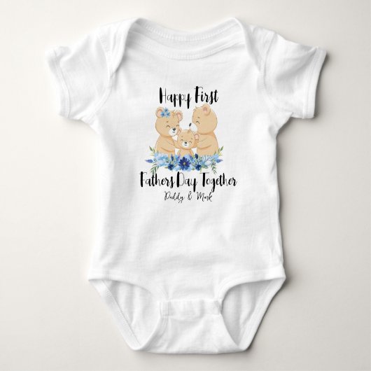 Eerste Vaders dag baby en papa matching outfit Romper (Voorkant)