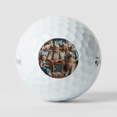Eerste vaders dag hond Granda | Aangepaste golfbal Golfballen (Voorkant)