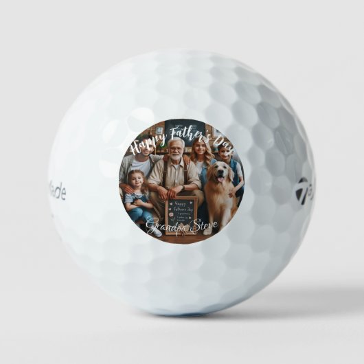 Eerste vaders dag hond Granda | Aangepaste golfbal Golfballen (Voorkant)