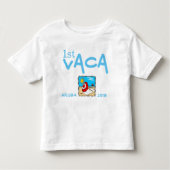 eerste vakantie gepersonaliseerd kinder shirts (Voorkant)
