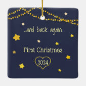 Eerste vakantie Ornament Personaliseer Love You (Achterkant)