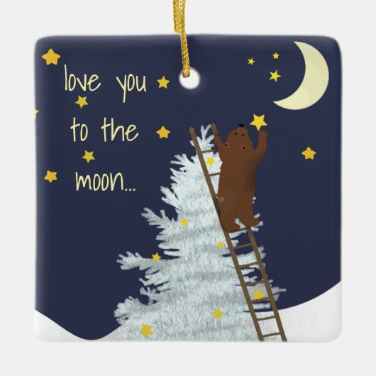 Eerste vakantie Ornament Personaliseer Love You (Voorkant)