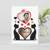 Eerste Valentijns als Mr & Mrs. Feestdagenkaart (Staand voorkant)