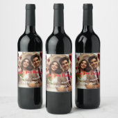 Eerste Valentijns dag samen Foto | Spaans Wijn Etiket (Flessen)