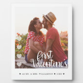 Eerste Valentijnsdag als heer & mevrouw Minimaal k Fotoplaat (Voorkant)