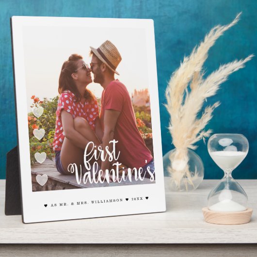 Eerste Valentijnsdag als meneer en mevrouw Minimaa Fotoplaat (Zijkant)