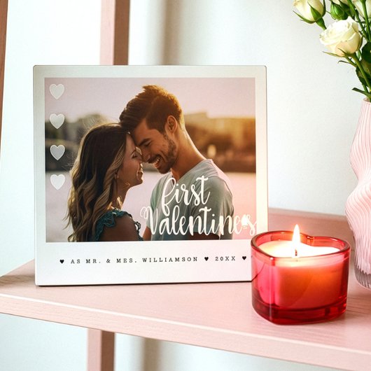 Eerste Valentijnsdag als meneer en mevrouw Minimaa Fotoplaat