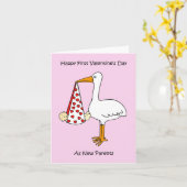 Eerste Valentijnsdag als nieuwe ouders Kaart (Gele Bloem)