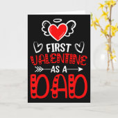 Eerste Valentijnsdag als papa hart nieuwe vader Va Kaart (Gele Bloem)