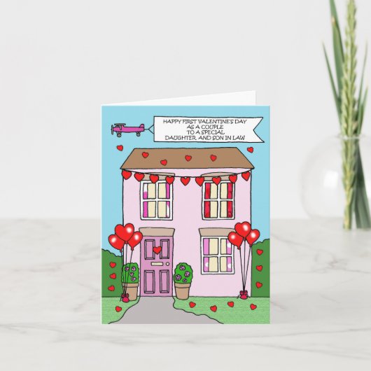 Eerste Valentijnsdag als Passen getrouwd Kaart (Voorkant)