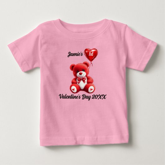 Eerste Valentijnsdag | Gepersonaliseerde teddybeer (Voorkant)