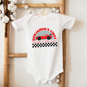 Eerste Valentijnsdag Gift Racing Auto Romper