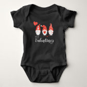 Eerste Valentijnsdag Gnomen Red Pink Romper (Voorkant)