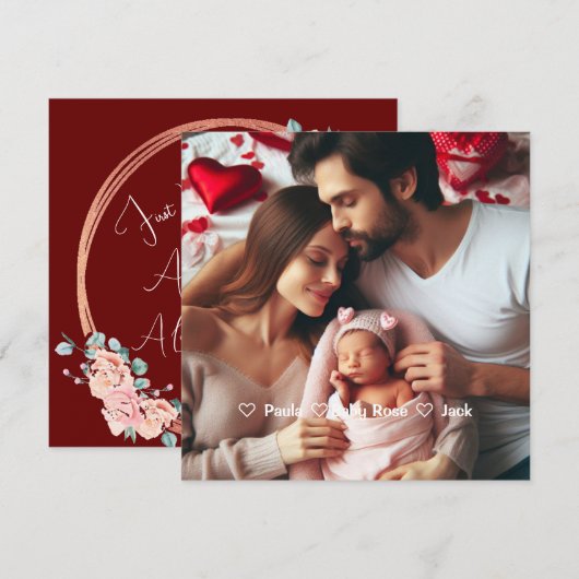 Eerste Valentijnsdag Grootmoeder | Aangepaste foto (Voorkant / Achterkant)