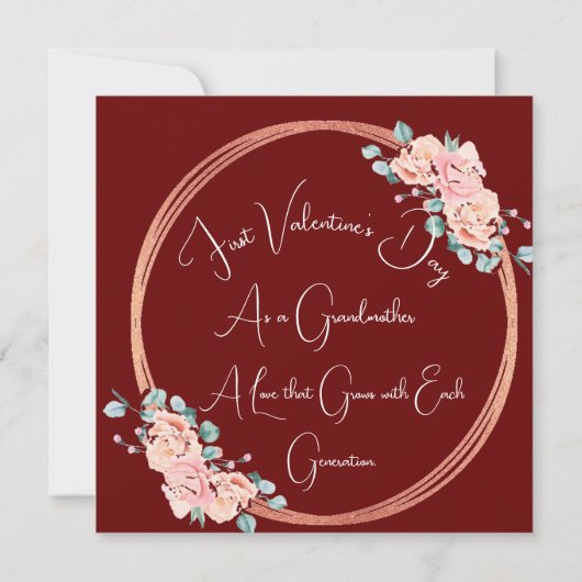 Eerste Valentijnsdag Grootmoeder | Aangepaste foto (Achterkant)