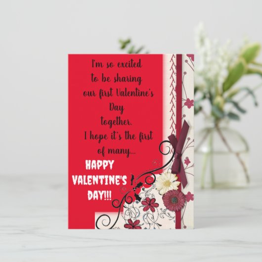 Eerste Valentijnsdag Kaart (Staand voorkant)