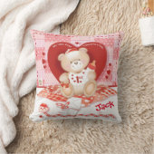Eerste Valentijnsdag Pillow. Baby jongen Kussen (Deken)