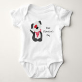Eerste Valentijnsdag Puppy Hearts Romper (Voorkant)