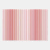 Eerste Valentijnsdag roze en rode strepen & harten Inpakpapier Vel (Voorkant 2)