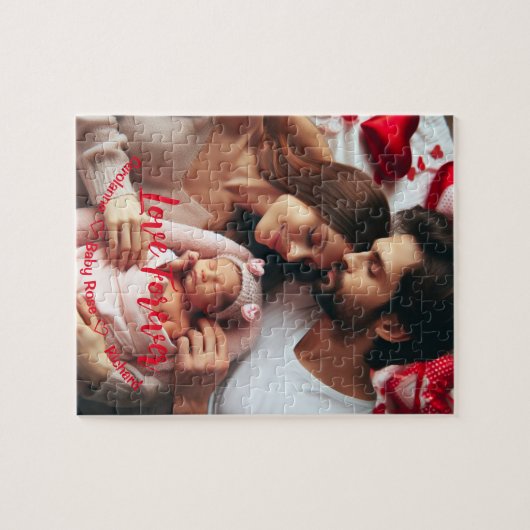 Eerste Valentijnsdag samen | Aangepaste foto Legpuzzel (Horizontaal)