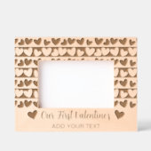 Eerste Valentijnse Romantische Hart Ontwerp Custom Gegraveerde Lijstjes (Voorkant)