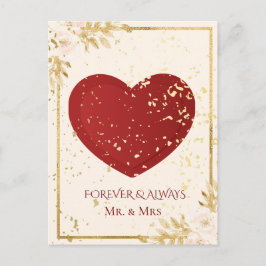 Eerste Valentijnskaart voor Mijnheer en Mevrouw Feestdagenkaart