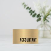 Eerste vals goud accountant visitekaartje (Staand voorkant)