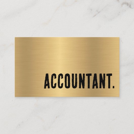 Eerste vals goud accountant visitekaartje (Voorkant)