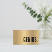 Eerste vals goud genie visitekaartje (Staand voorkant)