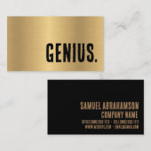 Eerste vals goud genie visitekaartje (Voorkant / Achterkant)