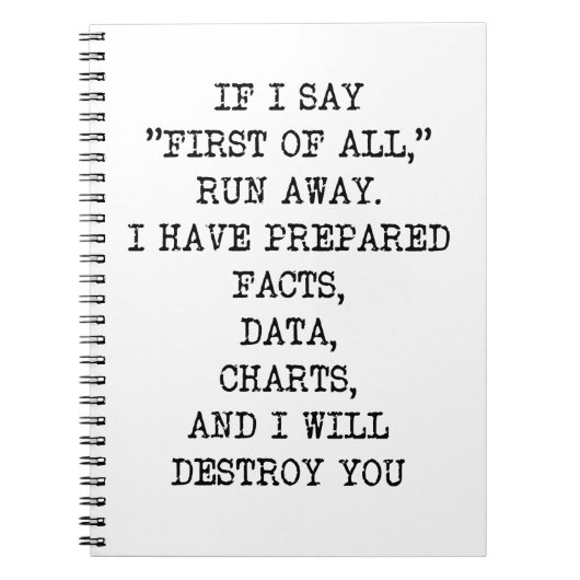 Eerste van alle grappige Kantoor Cadeaubont Cowerk Notitieboek (Voorkant)