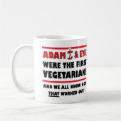 Eerste Vegetariërs Grappige Mok of Reis Mok (Links)
