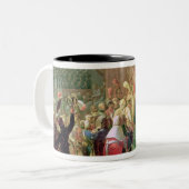 Eerste verdeling van de zaadjes van het Legion of  Tweekleurige Koffiemok (Voorkant links)