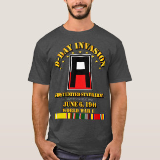 Eerste Verenigde Staten D Dag w Svc Ribbons T-shirt