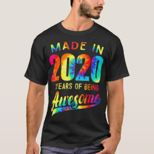 Eerste verjaardag 1 jaar oude kleurstof 2020 Gewel T-shirt