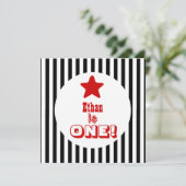 Eerste verjaardag 1 jaar oude zwarte strippes Boy  Kaart (Staand voorkant)