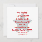 Eerste verjaardag 1 jaar oude zwarte strippes Boy  Kaart (Achterkant)