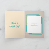 Eerste verjaardag 1 vandaag naam foto bruin sinaas kaart (Binnen)